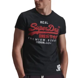 T shirt manche courte homme Superdry VL duo Noir - ZESHOES