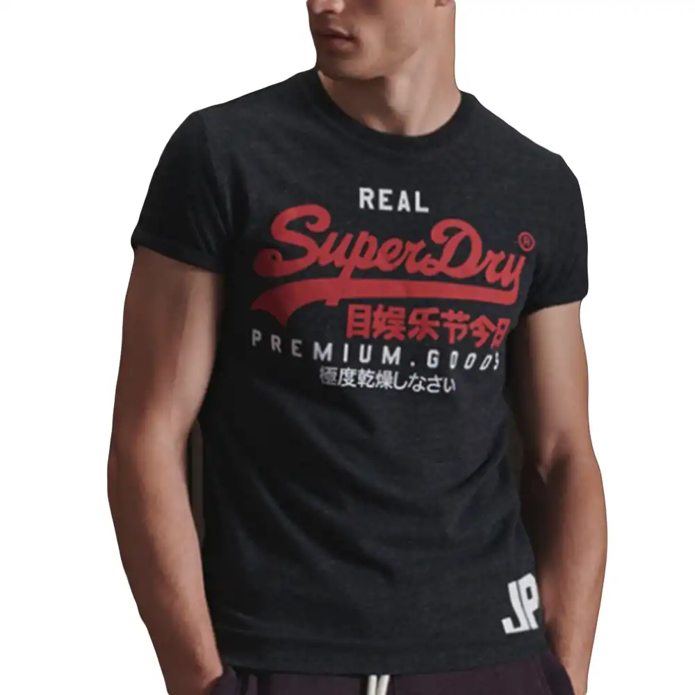 T shirt manche courte homme Superdry VL duo Noir - ZESHOES