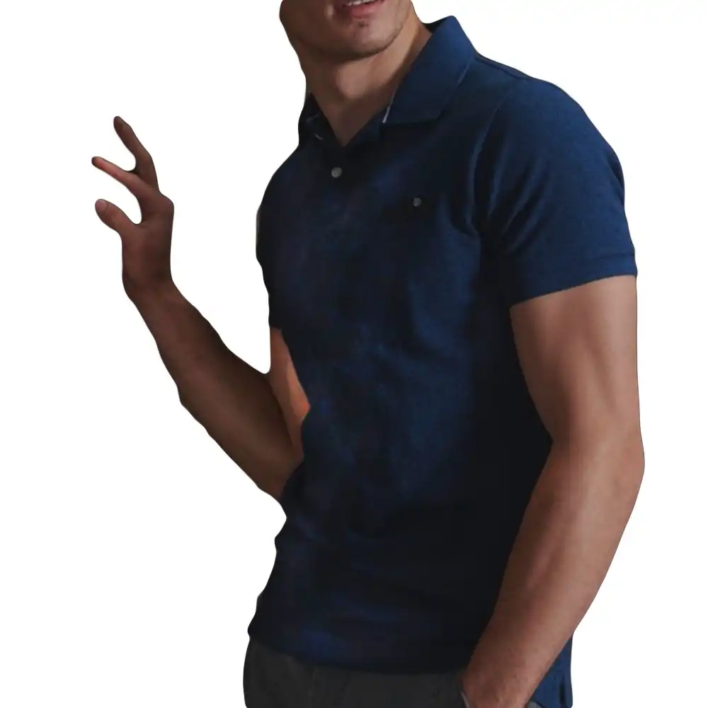 Polo manche courte Superdry Oasis classic Bleu - ZESHOES