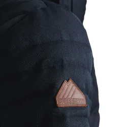 Doudoune homme Superdry Tweed mix fuji Bleu - ZESHOES