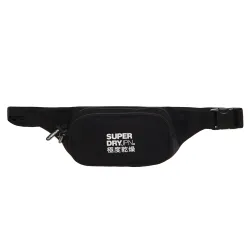 Sac banane homme Superdry white logo Noir - ZESHOES