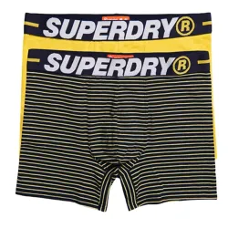 Boxer homme Superdry Pack x2 front logo Multicolor - ZESHOES