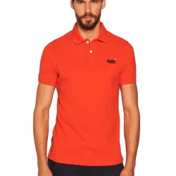Polo manche courte Superdry Apple red Orange - ZESHOES