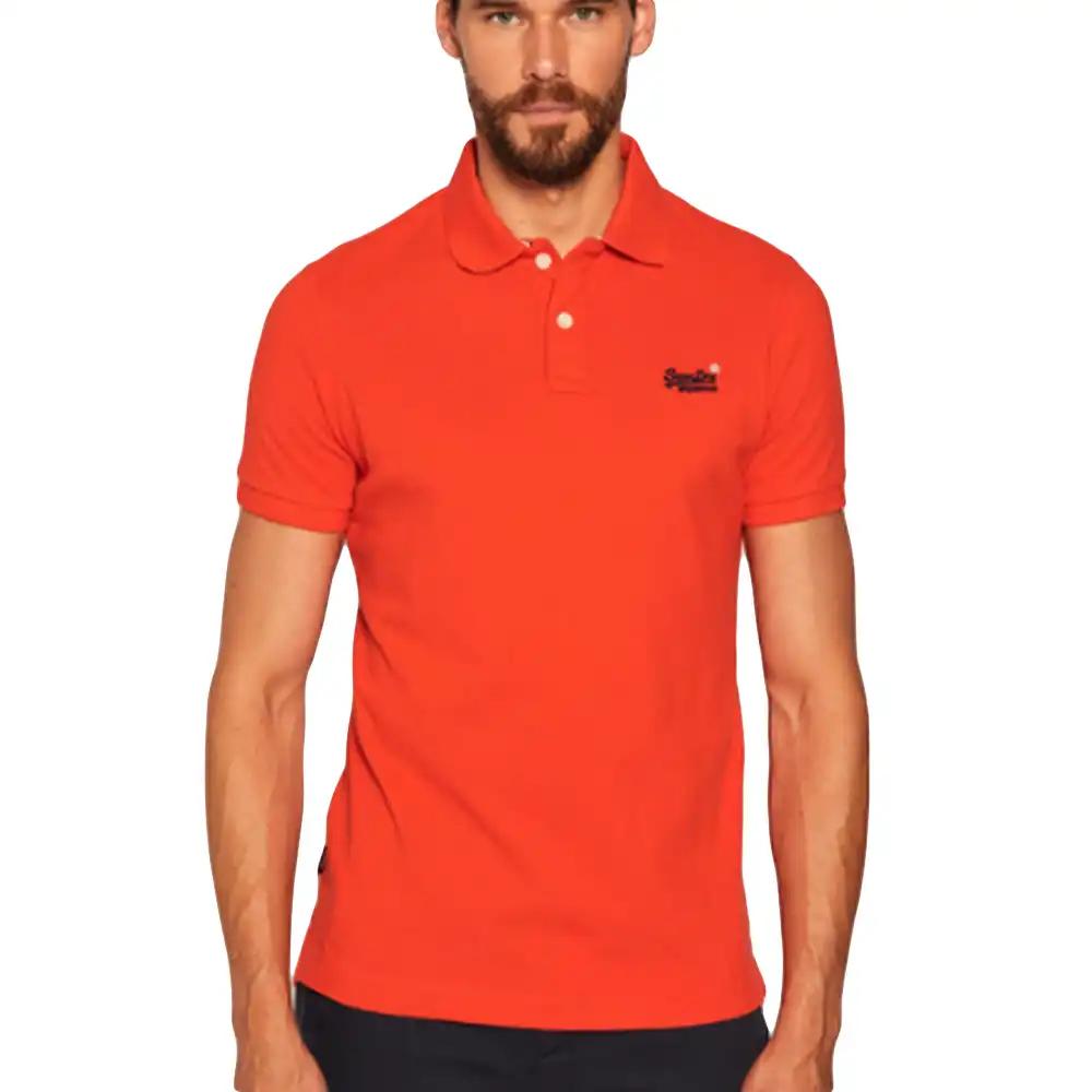 Polo manche courte Superdry Apple Orange - ZESHOES