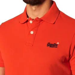Polo manche courte Superdry Apple red Orange - ZESHOES