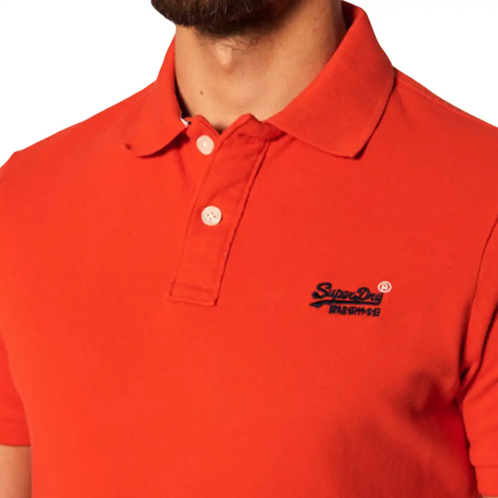 Polo manche courte Superdry Apple red Orange - ZESHOES
