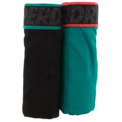 Boxer homme Superdry Pack x2 front logo Multicolor - ZESHOES