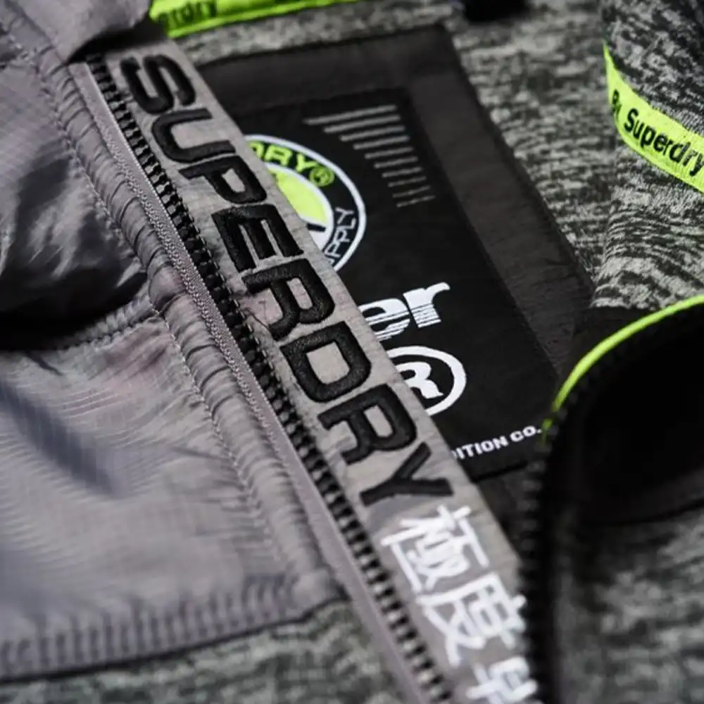 Sweat zippé homme Superdry Ziphood de montagne Gris - ZESHOES