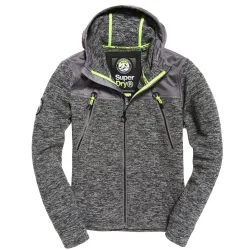 Sweat zippé homme Superdry Ziphood de montagne Gris - ZESHOES