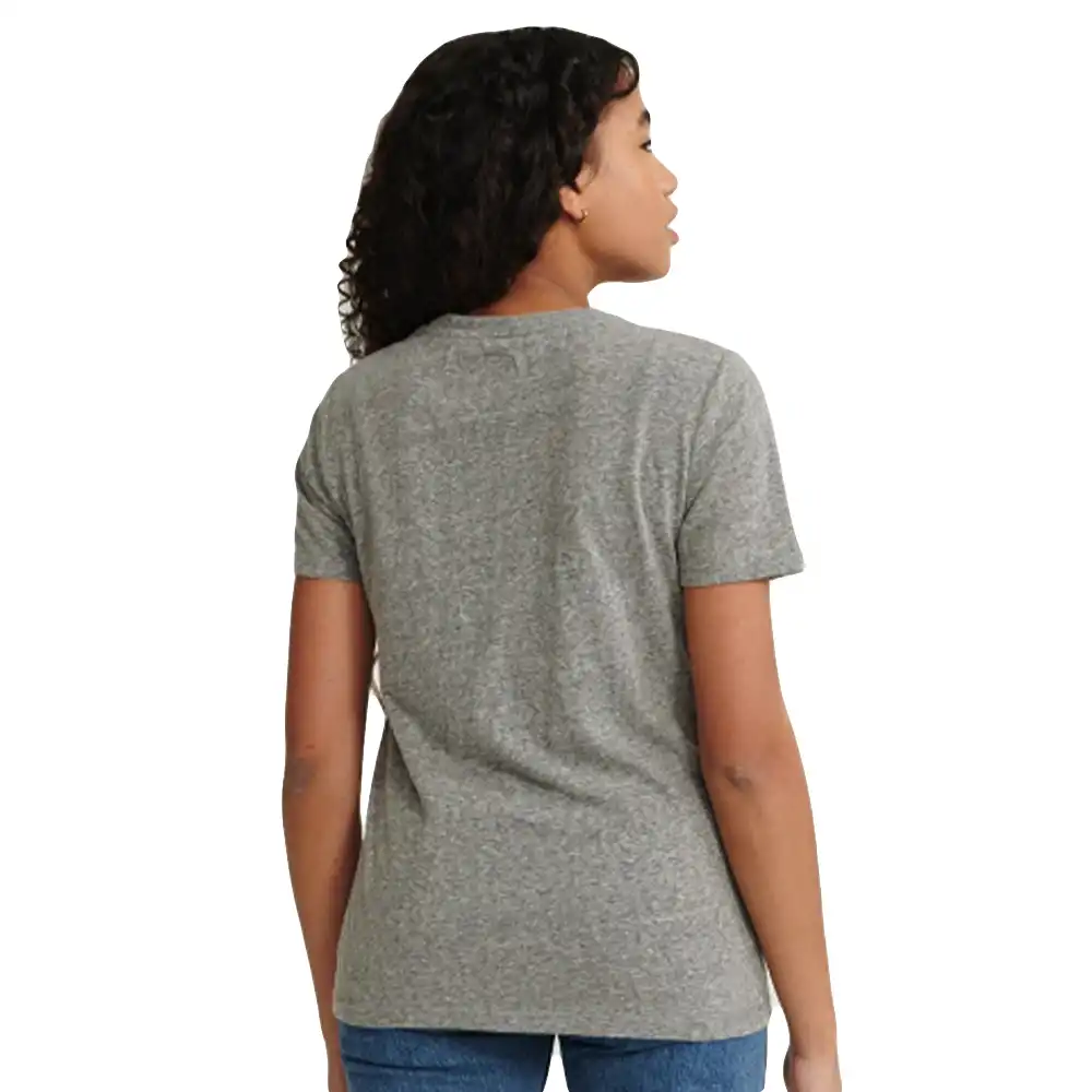 Tee shirt manche courte femme Superdry Vintage logo Gris - ZESHOES