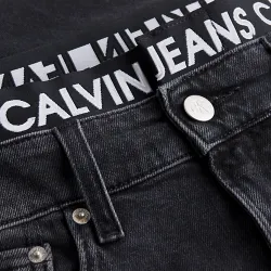 Jeans homme Calvin Klein Slim taper Noir - ZESHOES Jeans homme Calvin Klein Slim taper Noir - ZESHOES