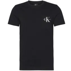 T shirt manche courte homme Calvin Klein Monogram pocket slim ss Noir - ZESHOES