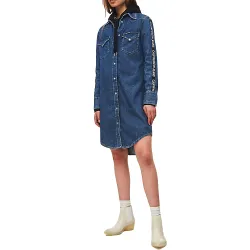 Robe femme Calvin Klein Foundation western Bleu - ZESHOES