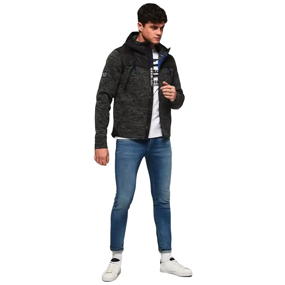 Sweat zippé homme Superdry Mountain zippé Gris - ZESHOES