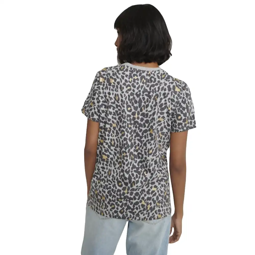 Tee shirt manche courte femme Superdry All over vintage logo Leopard - ZESHOES