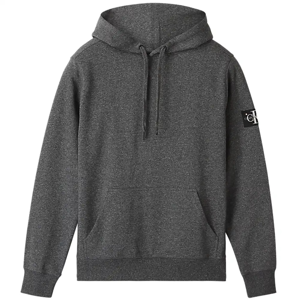 Sweat shirt homme Calvin Klein Monogram badge Gris - ZESHOES