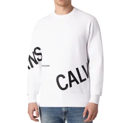 Sweat shirt homme Calvin Klein Logo stretch Bleu - ZESHOES