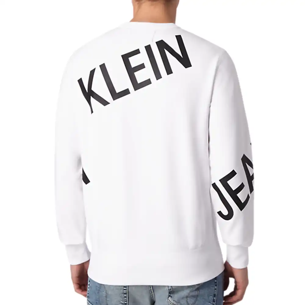 Sweat shirt homme Calvin Klein Logo stretch Bleu - ZESHOES Sweat shirt homme Calvin Klein Logo stretch Bleu - ZESHOES