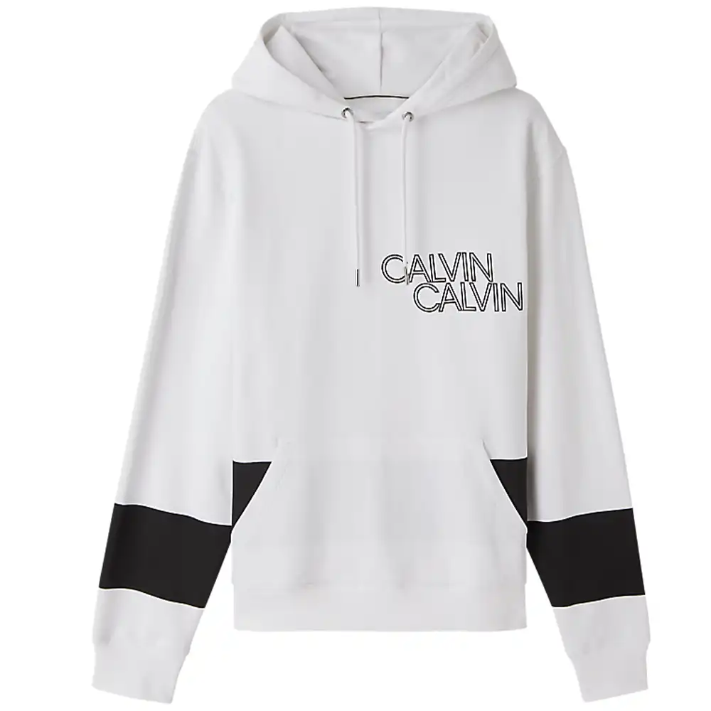 Sweat shirt homme Calvin Klein Rayures Blanc - ZESHOES