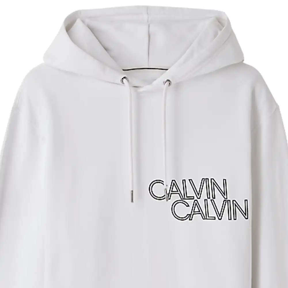 Sweat shirt homme Calvin Klein Rayures Blanc - ZESHOES Sweat shirt homme Calvin Klein Rayures Blanc - ZESHOES