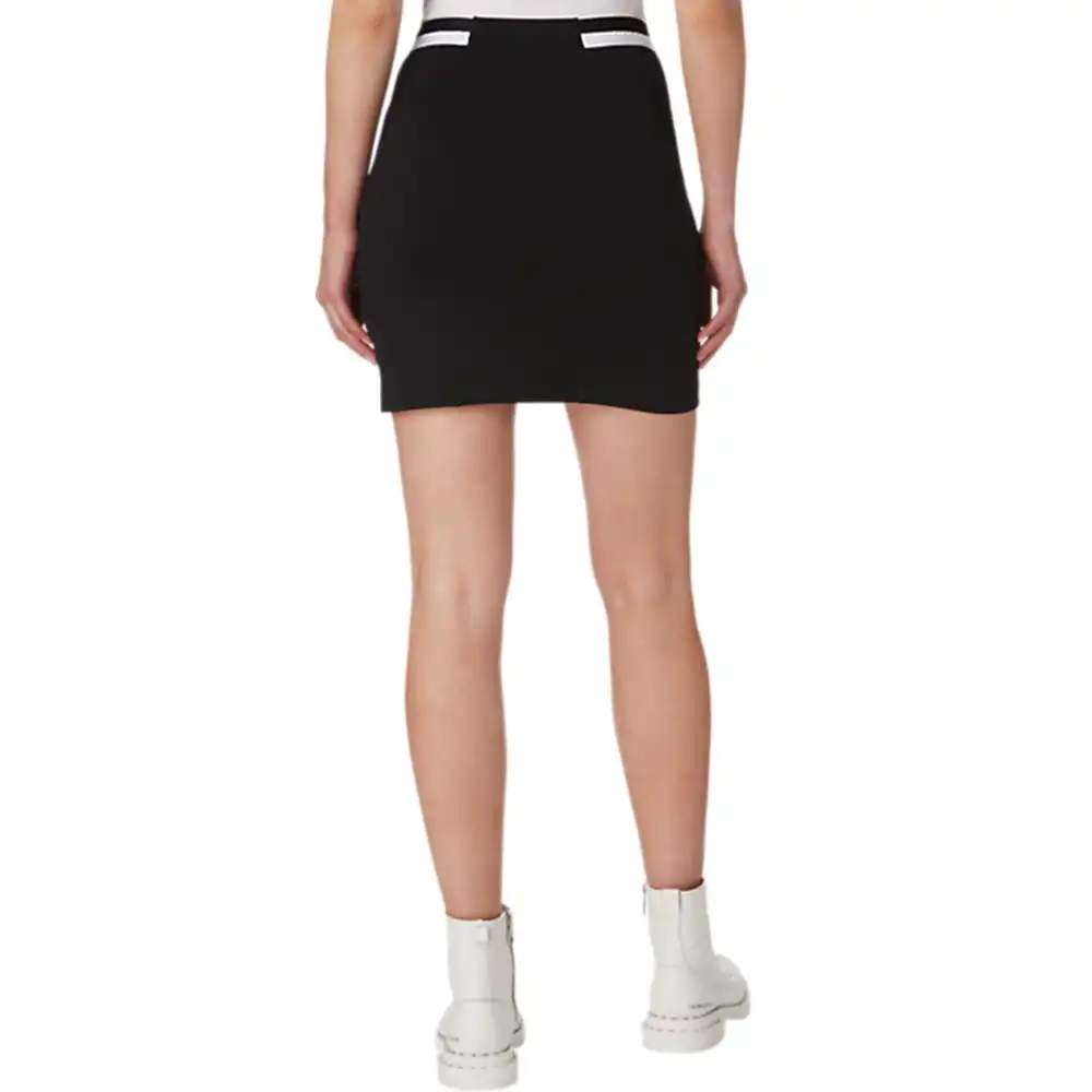 Jupe femme Calvin Klein Milano monochrome zippé Noir - ZESHOES