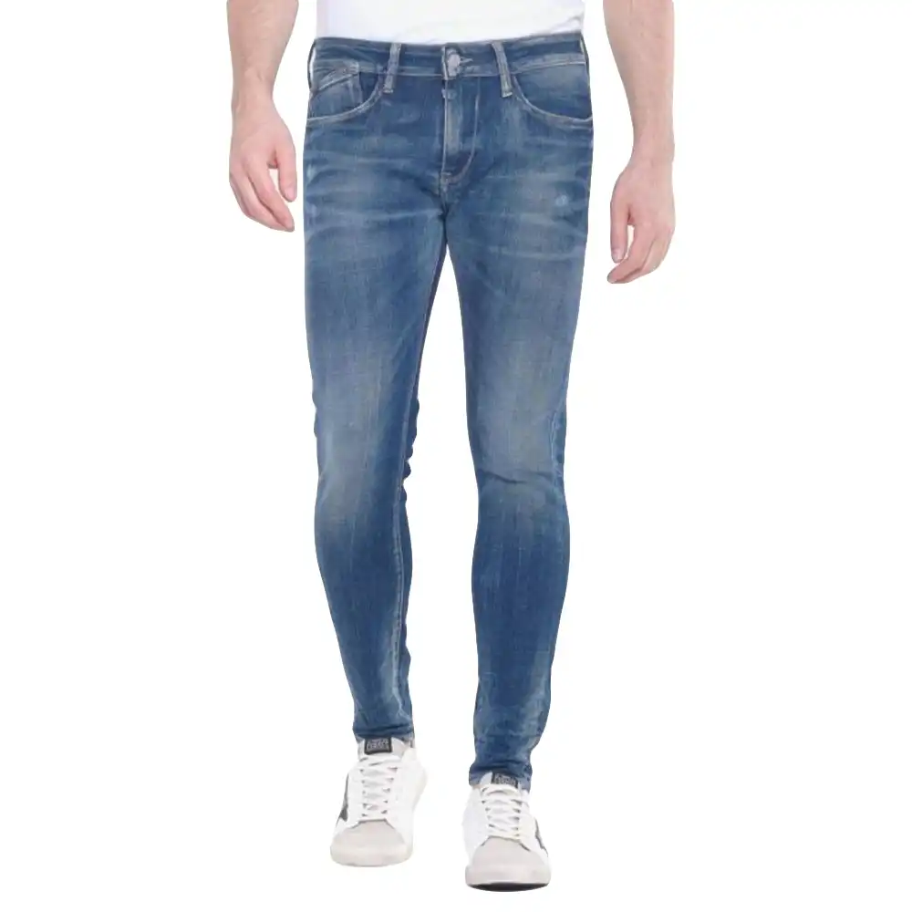 Jeans homme Le Temps Des Cerises Power skinny vintage Bleu - ZESHOES