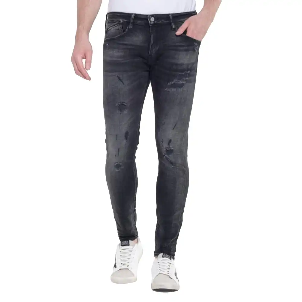 Jeans homme Le Temps Des Cerises Power skinny Noir - ZESHOES