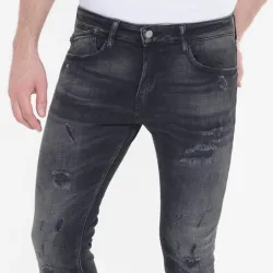 Jeans homme Le Temps Des Cerises Power skinny Noir - ZESHOES Jeans homme Le Temps Des Cerises Power skinny Noir - ZESHOES