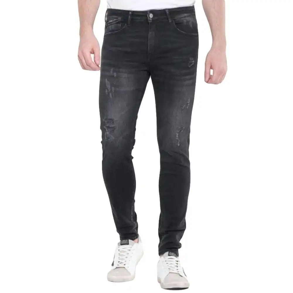 Jeans homme Le Temps Des Cerises Power skinny Noir - ZESHOES