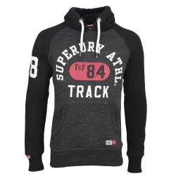 Sweat capuche homme Superdry Track label Noir - ZESHOES
