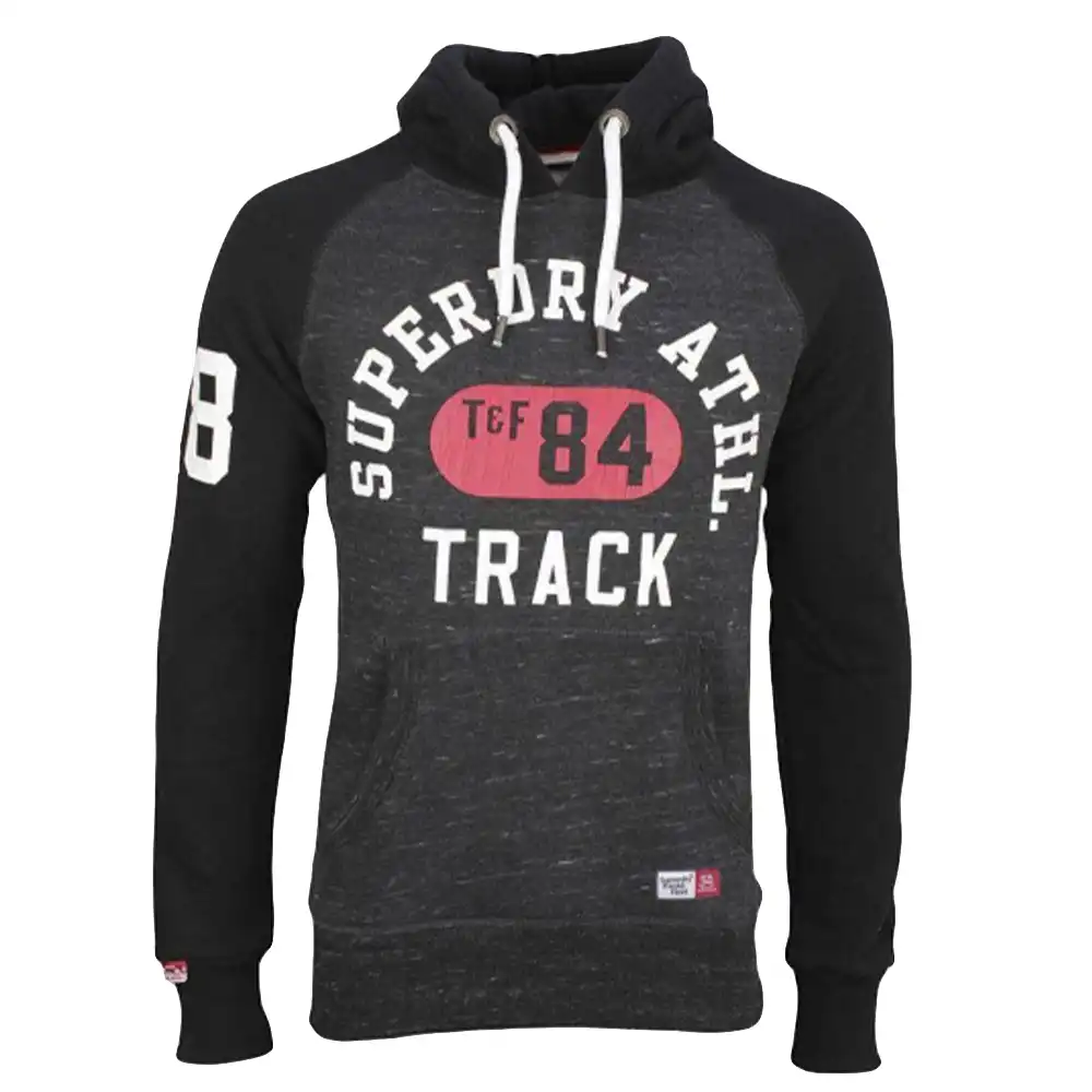 Sweat capuche homme Superdry Track label Noir - ZESHOES