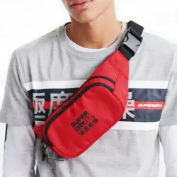 Sac banane homme Superdry Small bumbag Rouge - ZESHOES