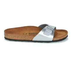 Tong femme Birkenstock madrid big buckle Argent - ZESHOES