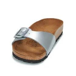 Tong femme Birkenstock madrid big buckle Argent - ZESHOES Tong femme Birkenstock madrid big buckle Argent - ZESHOES