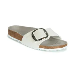 Tong femme Birkenstock madrid big buckle Blanc - ZESHOES