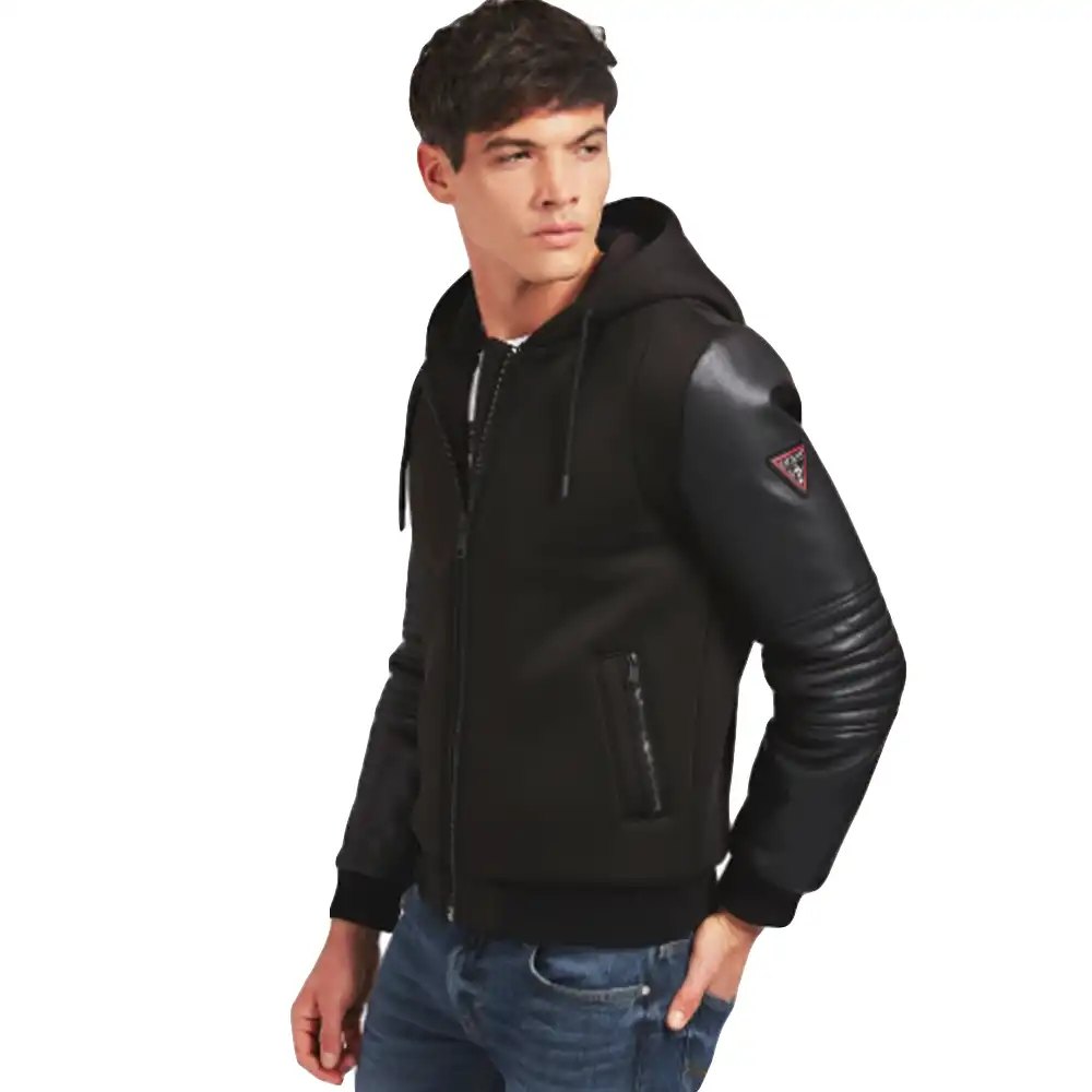 Blouson homme Guess Bomber Noir - ZESHOES