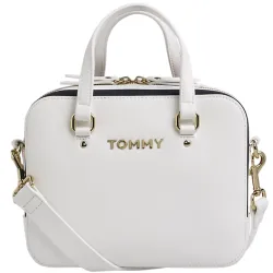 Sac a main femme Tommy Jeans Corporate mini trunk Blanc - ZESHOES