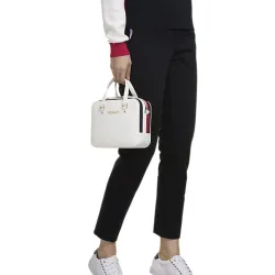 Sac a main femme Tommy Jeans Corporate mini trunk Blanc - ZESHOES