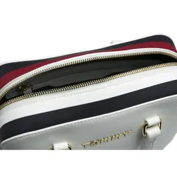 Sac a main femme Tommy Jeans Corporate mini trunk Blanc - ZESHOES