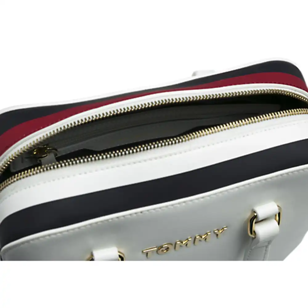 Sac a main femme Tommy Jeans Corporate mini trunk Blanc - ZESHOES