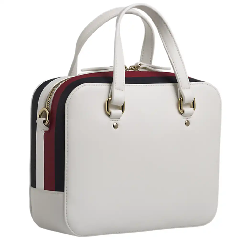 Sac a main femme Tommy Jeans Corporate mini trunk Blanc - ZESHOES