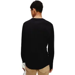 Sweat shirt homme Tommy Jeans Longsleeve corp logo tee Noir - ZESHOES