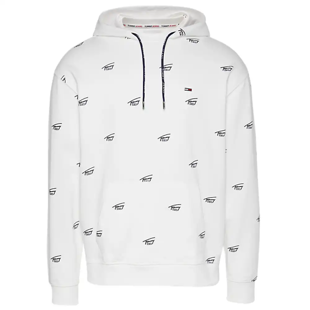 Sweat capuche homme Tommy Jeans Critter Blanc - ZESHOES