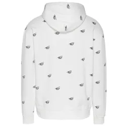 Sweat capuche homme Tommy Jeans Critter Blanc - ZESHOES