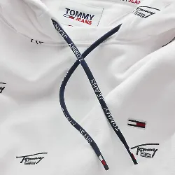 Sweat capuche homme Tommy Jeans Critter Blanc - ZESHOES