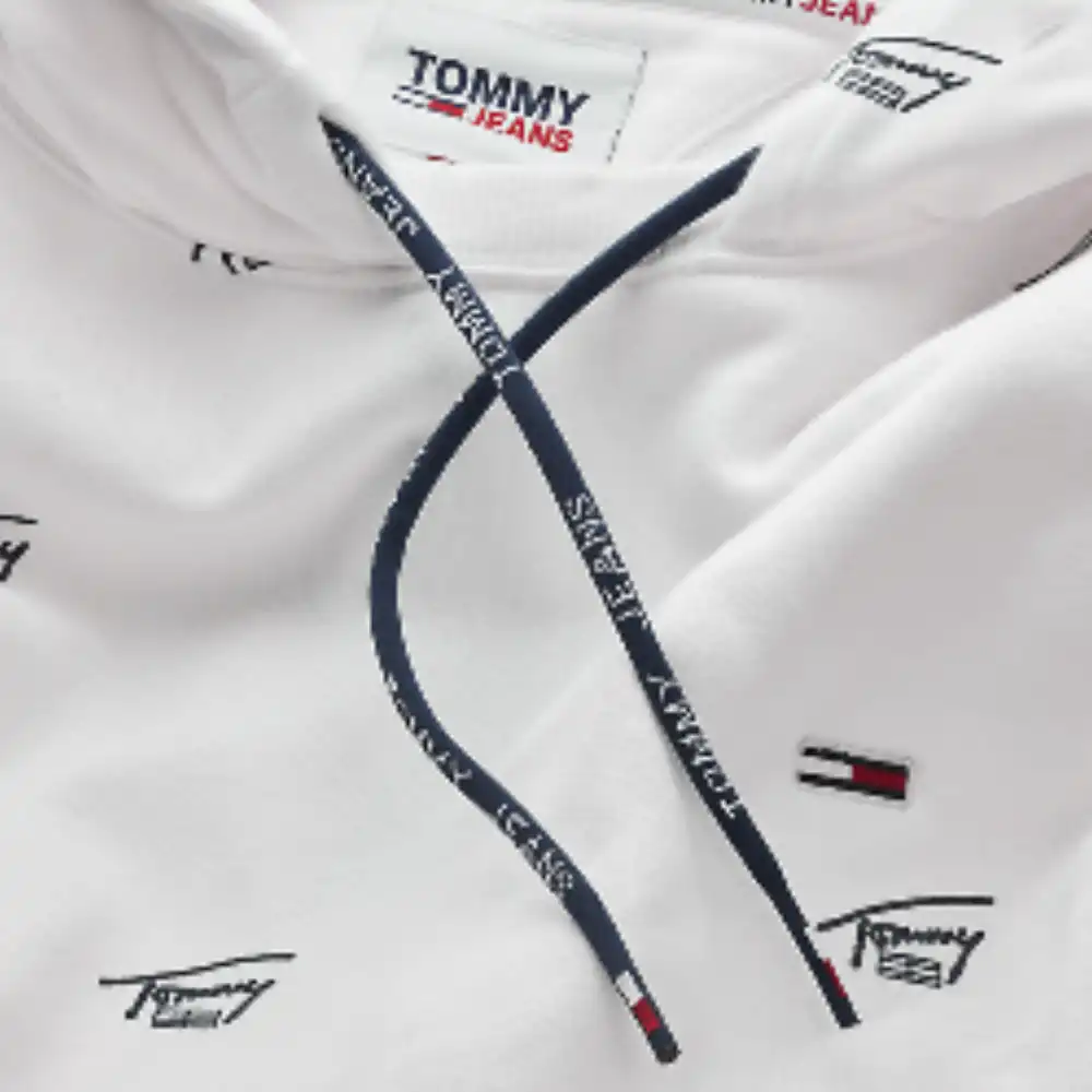 Sweat capuche homme Tommy Jeans Critter Blanc - ZESHOES
