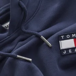 Sweat capuche homme Tommy Jeans Badge hoodie Bleu - ZESHOES