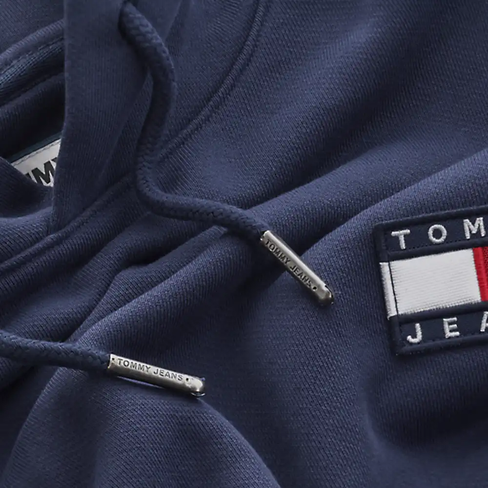 Sweat capuche homme Tommy Jeans Badge hoodie Bleu - ZESHOES