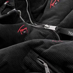 Doudoune femme Tommy Jeans Critter cord puffa Noir - ZESHOES