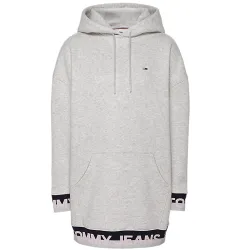 Robe femme Tommy Jeans Branded hem Gris - ZESHOES